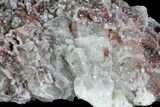 Quartz Crystal Cluster with Calcite and Pyrite - Morocco #69531-3